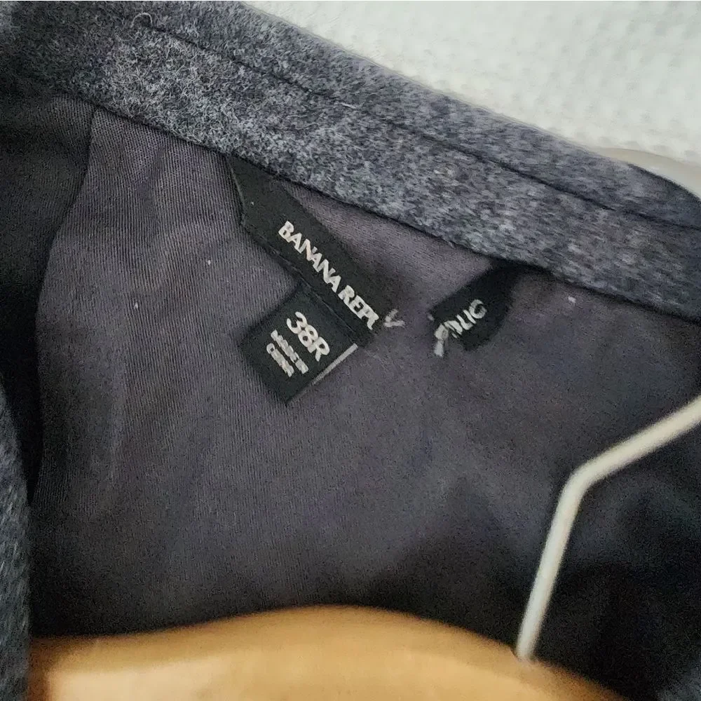 Banana Republic Charcoal Blazer Wool Blend New